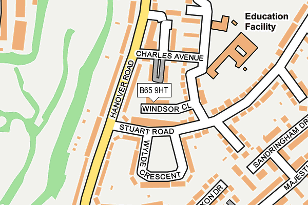 B65 9HT map - OS OpenMap – Local (Ordnance Survey)