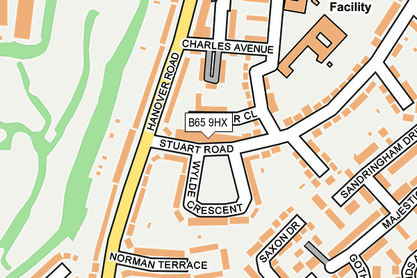 B65 9HX map - OS OpenMap – Local (Ordnance Survey)