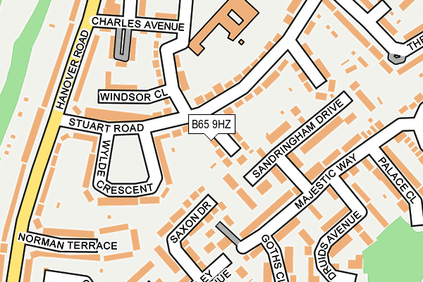 B65 9HZ map - OS OpenMap – Local (Ordnance Survey)