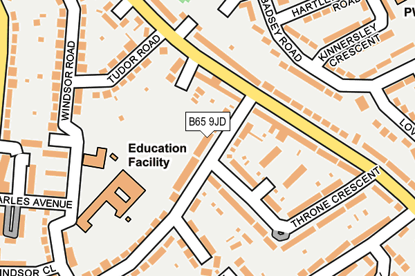 B65 9JD map - OS OpenMap – Local (Ordnance Survey)