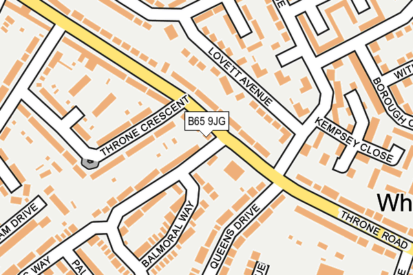 B65 9JG map - OS OpenMap – Local (Ordnance Survey)