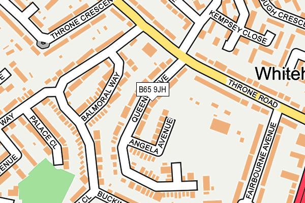 B65 9JH map - OS OpenMap – Local (Ordnance Survey)