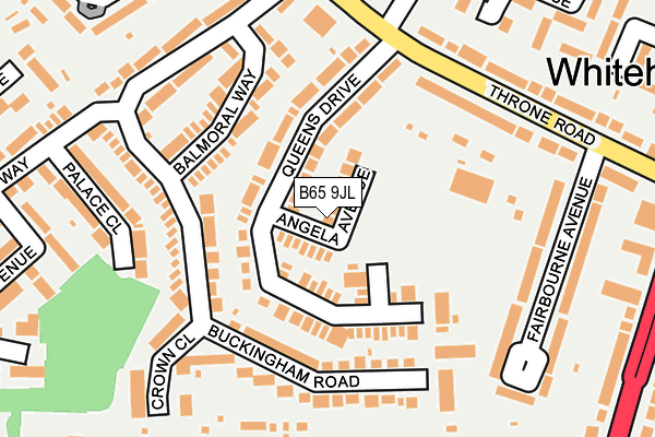 B65 9JL map - OS OpenMap – Local (Ordnance Survey)