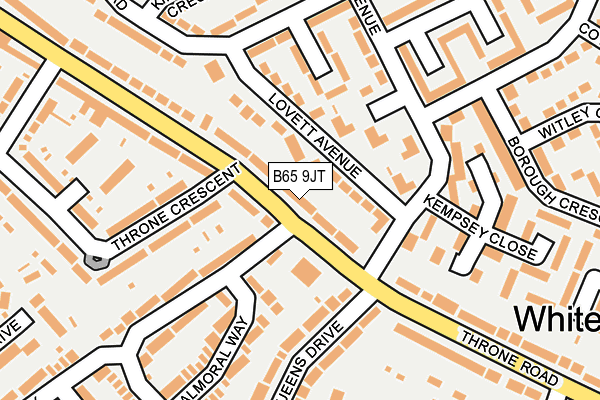 B65 9JT map - OS OpenMap – Local (Ordnance Survey)