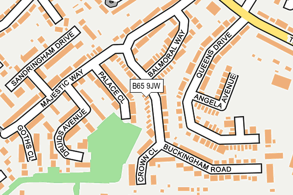 B65 9JW map - OS OpenMap – Local (Ordnance Survey)