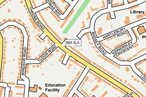 B65 9LA map - OS OpenMap – Local (Ordnance Survey)