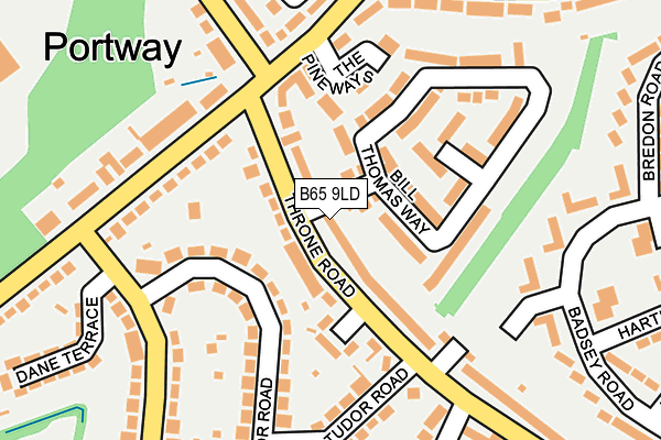 B65 9LD map - OS OpenMap – Local (Ordnance Survey)