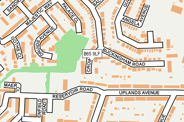 B65 9LF map - OS OpenMap – Local (Ordnance Survey)