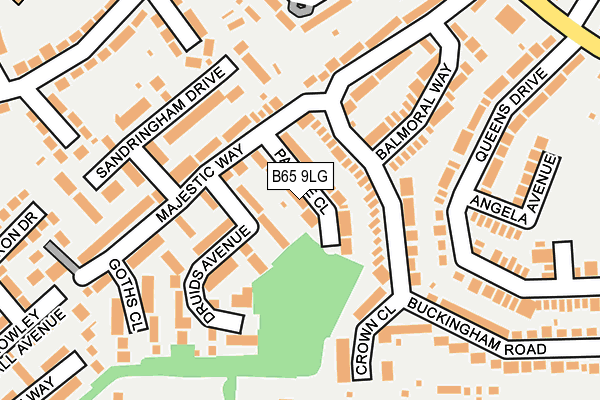 B65 9LG map - OS OpenMap – Local (Ordnance Survey)