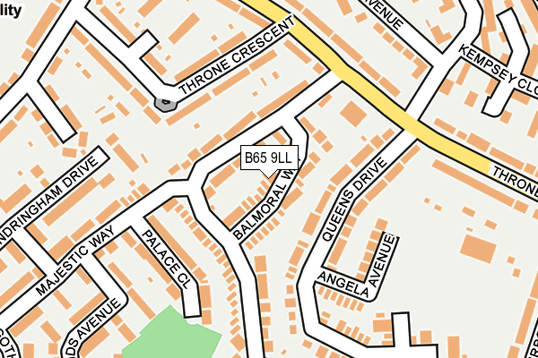 B65 9LL map - OS OpenMap – Local (Ordnance Survey)