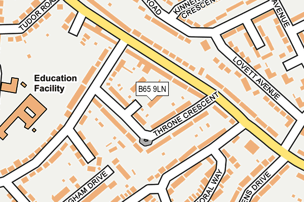 B65 9LN map - OS OpenMap – Local (Ordnance Survey)