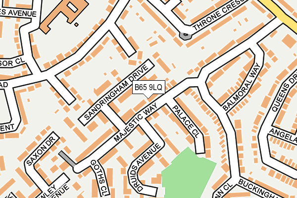 B65 9LQ map - OS OpenMap – Local (Ordnance Survey)