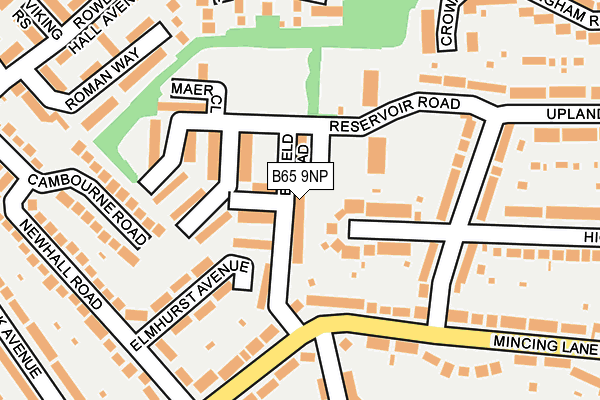 B65 9NP map - OS OpenMap – Local (Ordnance Survey)
