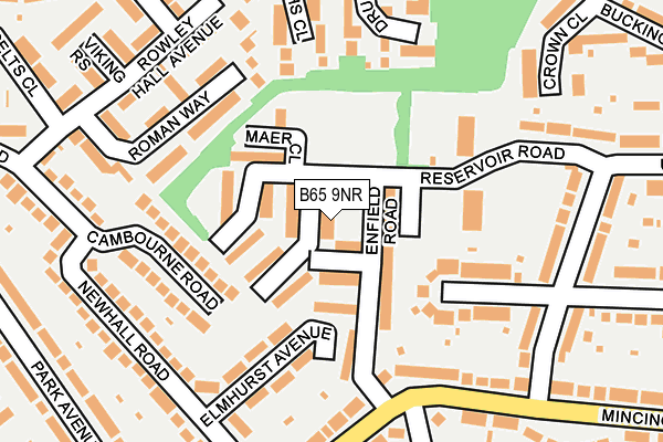 B65 9NR map - OS OpenMap – Local (Ordnance Survey)