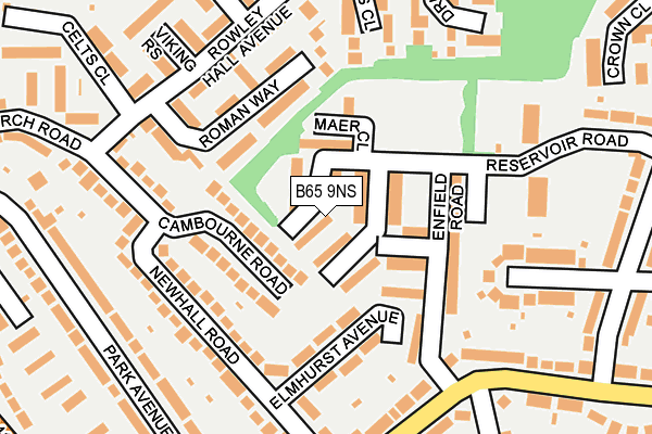 B65 9NS map - OS OpenMap – Local (Ordnance Survey)