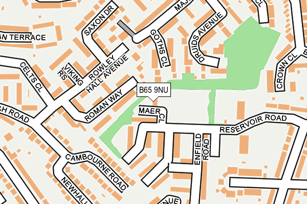 B65 9NU map - OS OpenMap – Local (Ordnance Survey)