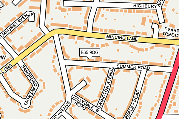 B65 9QG map - OS OpenMap – Local (Ordnance Survey)