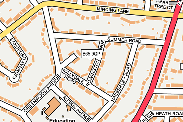 B65 9QP map - OS OpenMap – Local (Ordnance Survey)