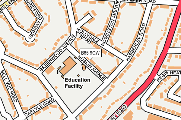 B65 9QW map - OS OpenMap – Local (Ordnance Survey)