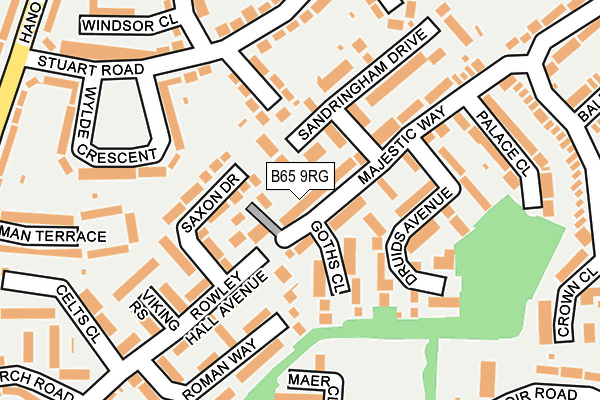 B65 9RG map - OS OpenMap – Local (Ordnance Survey)