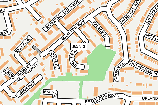 B65 9RH map - OS OpenMap – Local (Ordnance Survey)