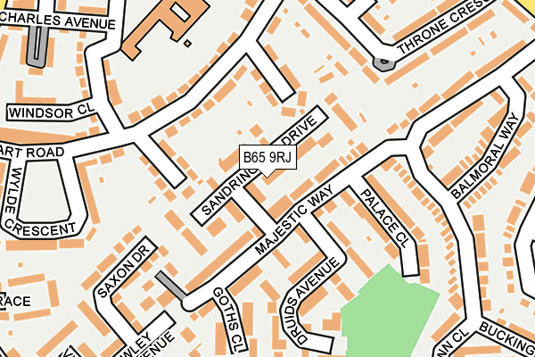 B65 9RJ map - OS OpenMap – Local (Ordnance Survey)