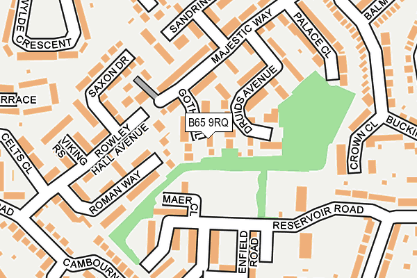 B65 9RQ map - OS OpenMap – Local (Ordnance Survey)