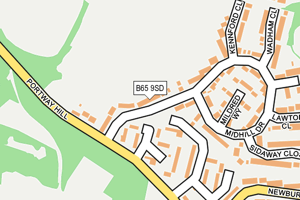 B65 9SD map - OS OpenMap – Local (Ordnance Survey)