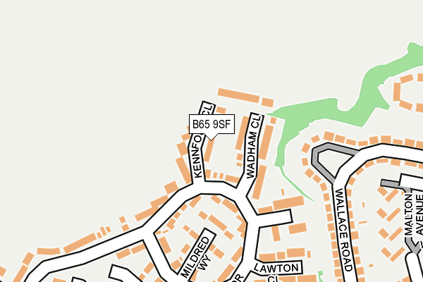 B65 9SF map - OS OpenMap – Local (Ordnance Survey)