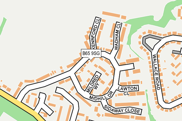 B65 9SG map - OS OpenMap – Local (Ordnance Survey)