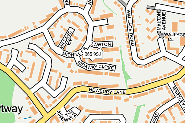 B65 9SJ map - OS OpenMap – Local (Ordnance Survey)