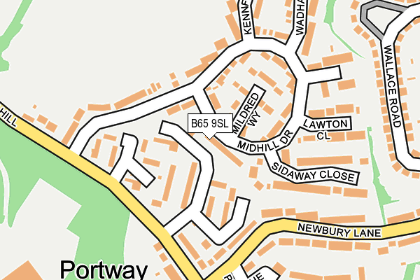 B65 9SL map - OS OpenMap – Local (Ordnance Survey)