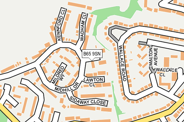 B65 9SN map - OS OpenMap – Local (Ordnance Survey)