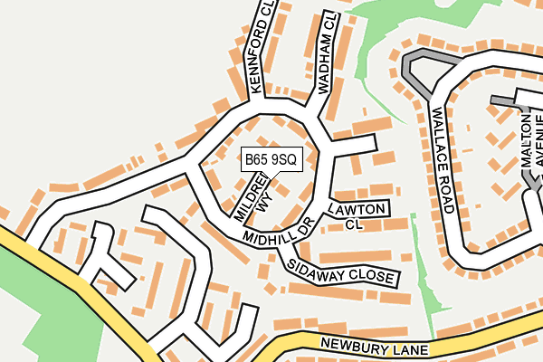 B65 9SQ map - OS OpenMap – Local (Ordnance Survey)