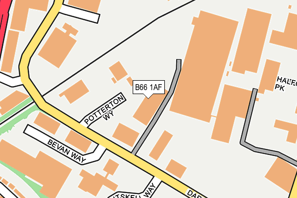 B66 1AF map - OS OpenMap – Local (Ordnance Survey)