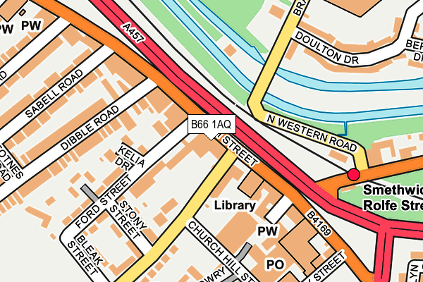 B66 1AQ map - OS OpenMap – Local (Ordnance Survey)