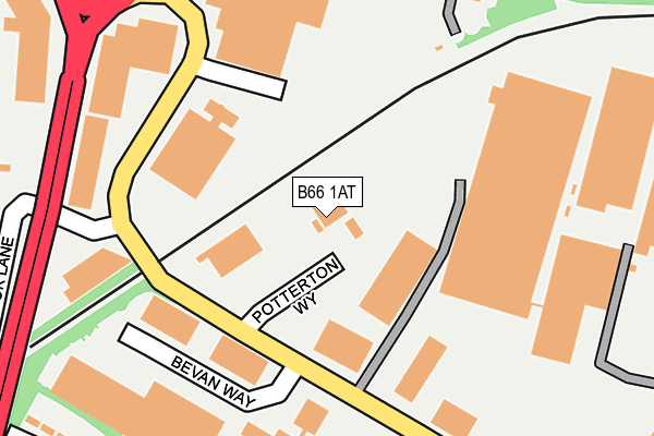 B66 1AT map - OS OpenMap – Local (Ordnance Survey)