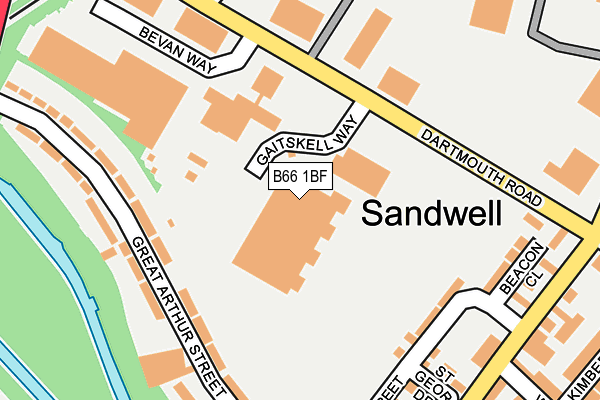 B66 1BF map - OS OpenMap – Local (Ordnance Survey)