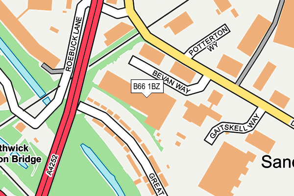 B66 1BZ map - OS OpenMap – Local (Ordnance Survey)