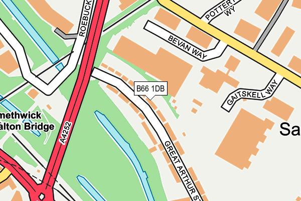 B66 1DB map - OS OpenMap – Local (Ordnance Survey)