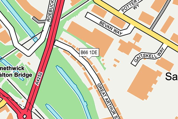 B66 1DE map - OS OpenMap – Local (Ordnance Survey)