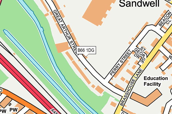 B66 1DG map - OS OpenMap – Local (Ordnance Survey)