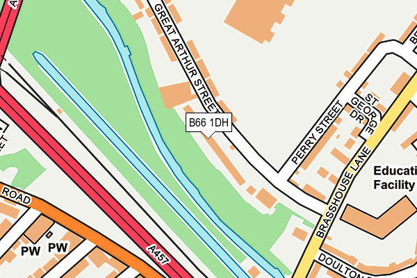 B66 1DH map - OS OpenMap – Local (Ordnance Survey)