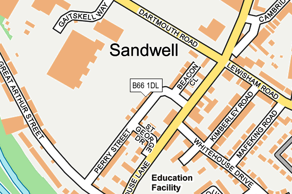 B66 1DL map - OS OpenMap – Local (Ordnance Survey)