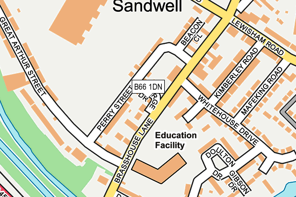 B66 1DN map - OS OpenMap – Local (Ordnance Survey)