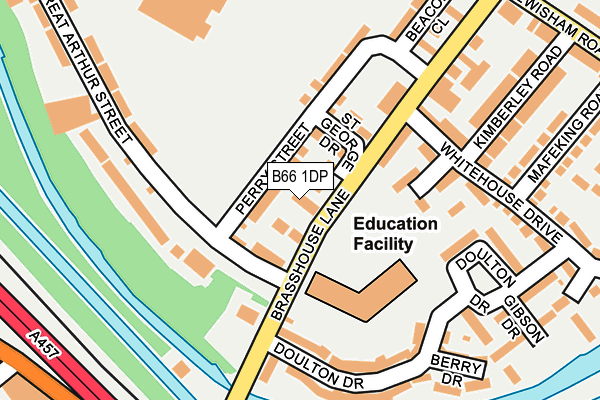 B66 1DP map - OS OpenMap – Local (Ordnance Survey)