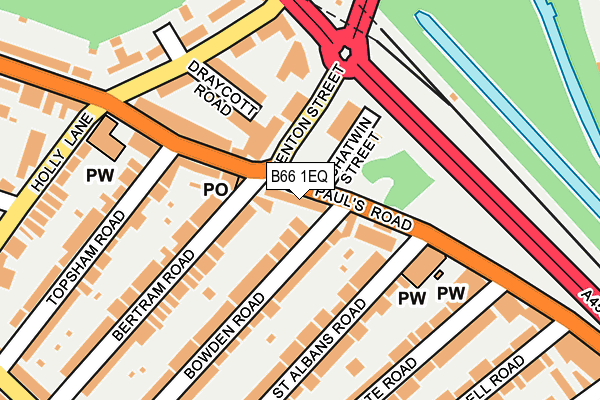 B66 1EQ map - OS OpenMap – Local (Ordnance Survey)