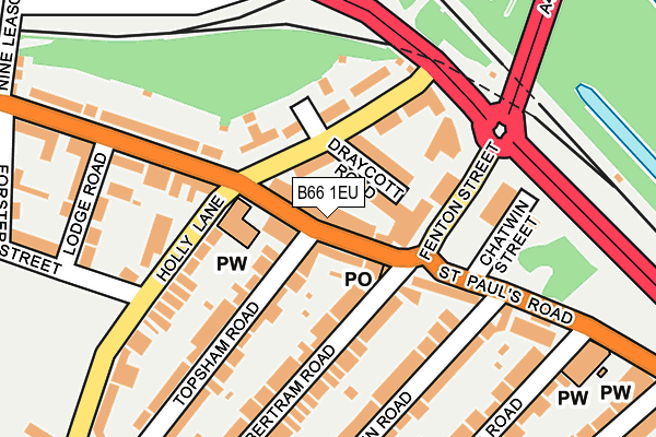 B66 1EU map - OS OpenMap – Local (Ordnance Survey)