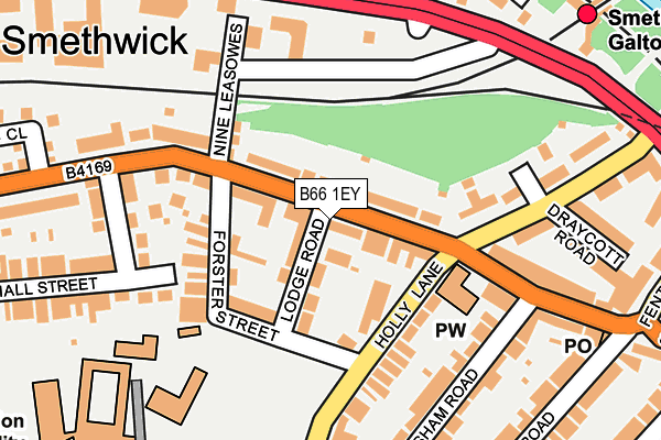 B66 1EY map - OS OpenMap – Local (Ordnance Survey)