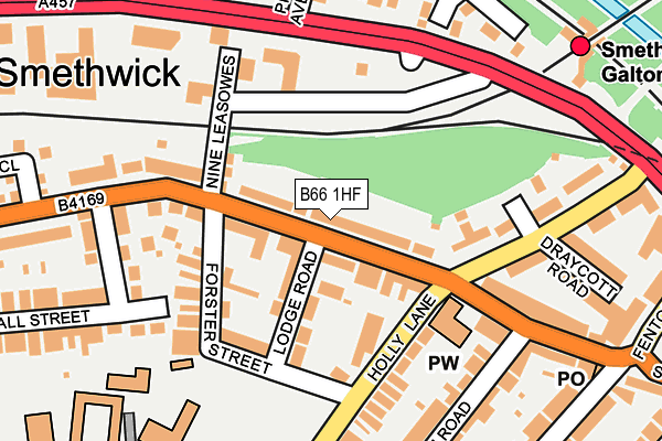 B66 1HF map - OS OpenMap – Local (Ordnance Survey)